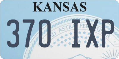 KS license plate 370IXP