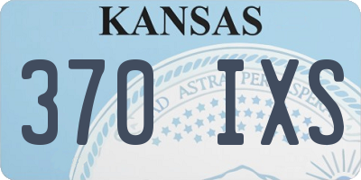 KS license plate 370IXS