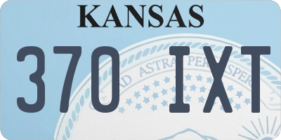 KS license plate 370IXT