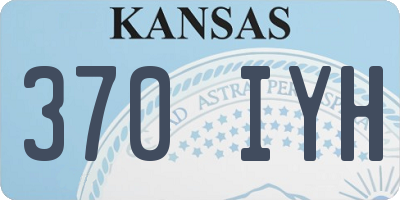 KS license plate 370IYH