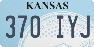 KS license plate 370IYJ