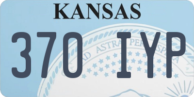 KS license plate 370IYP