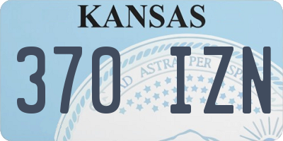 KS license plate 370IZN