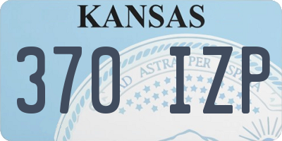 KS license plate 370IZP
