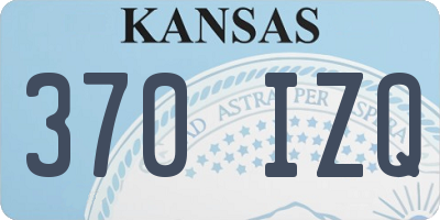 KS license plate 370IZQ