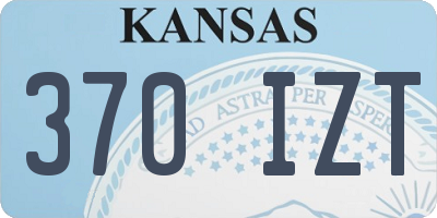 KS license plate 370IZT
