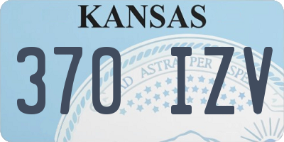 KS license plate 370IZV