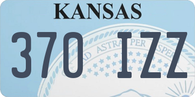 KS license plate 370IZZ