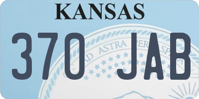 KS license plate 370JAB