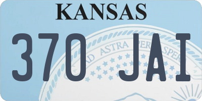 KS license plate 370JAI