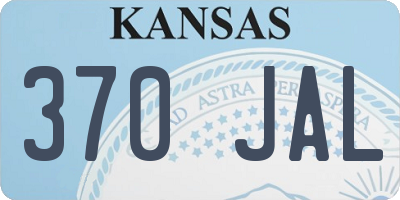 KS license plate 370JAL