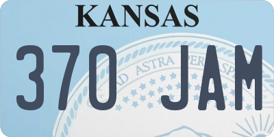 KS license plate 370JAM