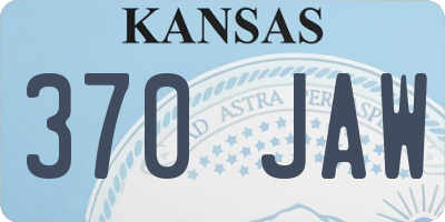 KS license plate 370JAW