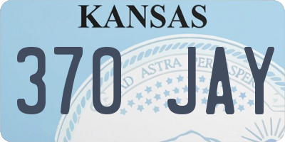 KS license plate 370JAY