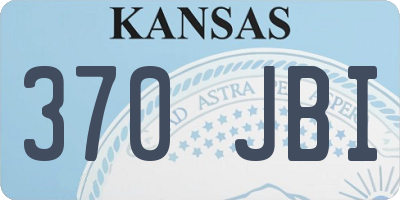KS license plate 370JBI