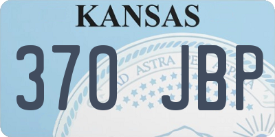 KS license plate 370JBP