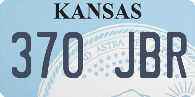 KS license plate 370JBR