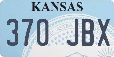 KS license plate 370JBX