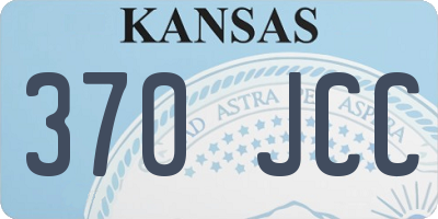 KS license plate 370JCC