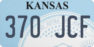 KS license plate 370JCF