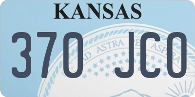KS license plate 370JCO