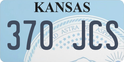 KS license plate 370JCS