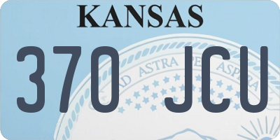 KS license plate 370JCU