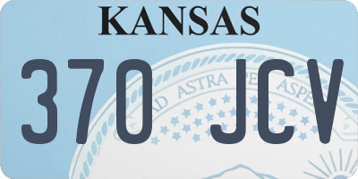 KS license plate 370JCV