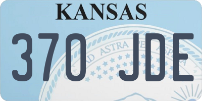 KS license plate 370JDE