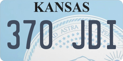 KS license plate 370JDI