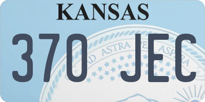 KS license plate 370JEC