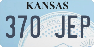 KS license plate 370JEP