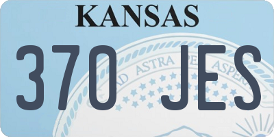KS license plate 370JES