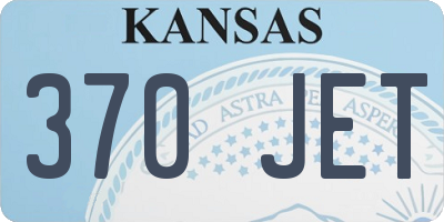 KS license plate 370JET