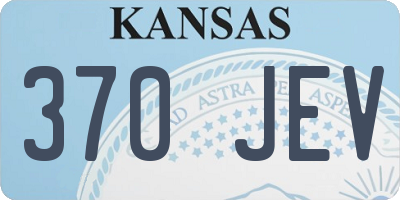 KS license plate 370JEV