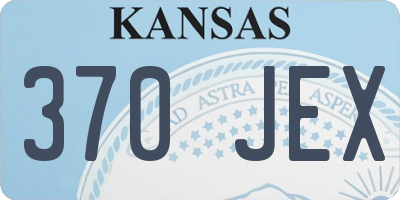 KS license plate 370JEX