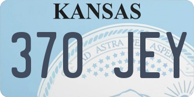 KS license plate 370JEY