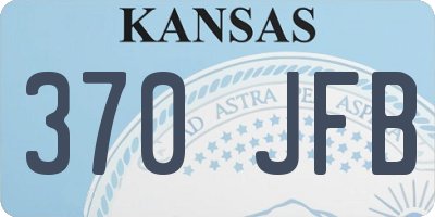 KS license plate 370JFB