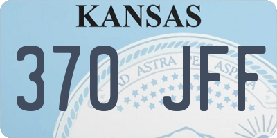 KS license plate 370JFF