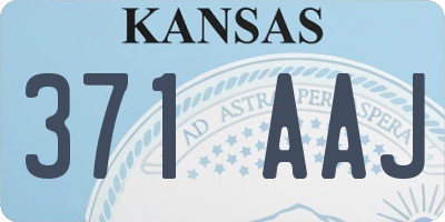 KS license plate 371AAJ