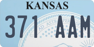 KS license plate 371AAM