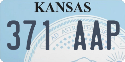 KS license plate 371AAP