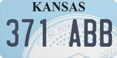 KS license plate 371ABB