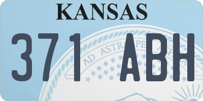 KS license plate 371ABH