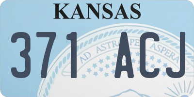 KS license plate 371ACJ