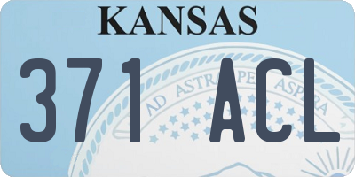 KS license plate 371ACL