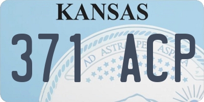 KS license plate 371ACP