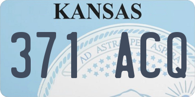 KS license plate 371ACQ