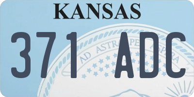 KS license plate 371ADC