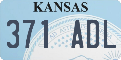 KS license plate 371ADL